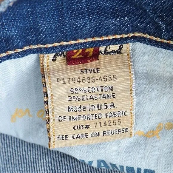 7 for All Mankind Roxanne Straight Leg Medium Wash Jeans Women's 27 - Picture 3 of 11